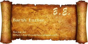 Barth Eszter névjegykártya