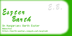 eszter barth business card